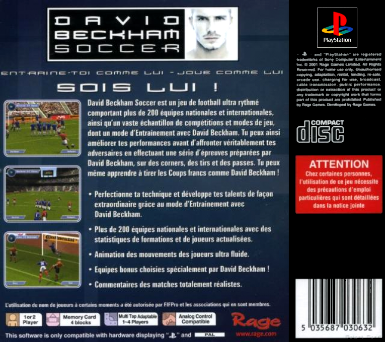 David Beckham Soccer — box-2D-back (FR)