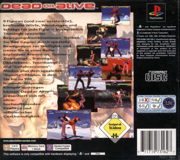 Dead or Alive — box-2D-back (DE)