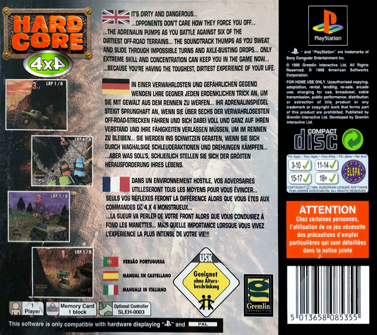 Hardcore 4X4 — box-2D-back (EU)
