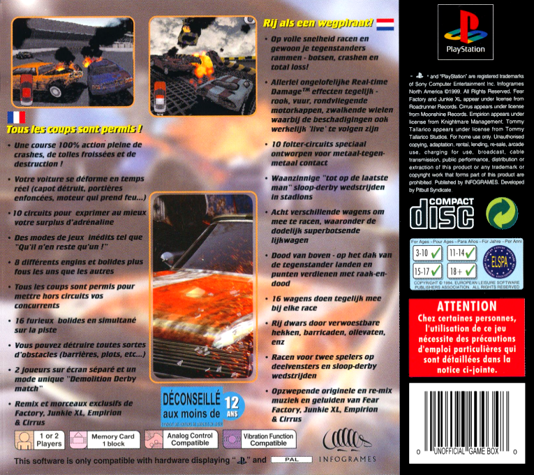 Demolition Racer — box-2D-back (FR)