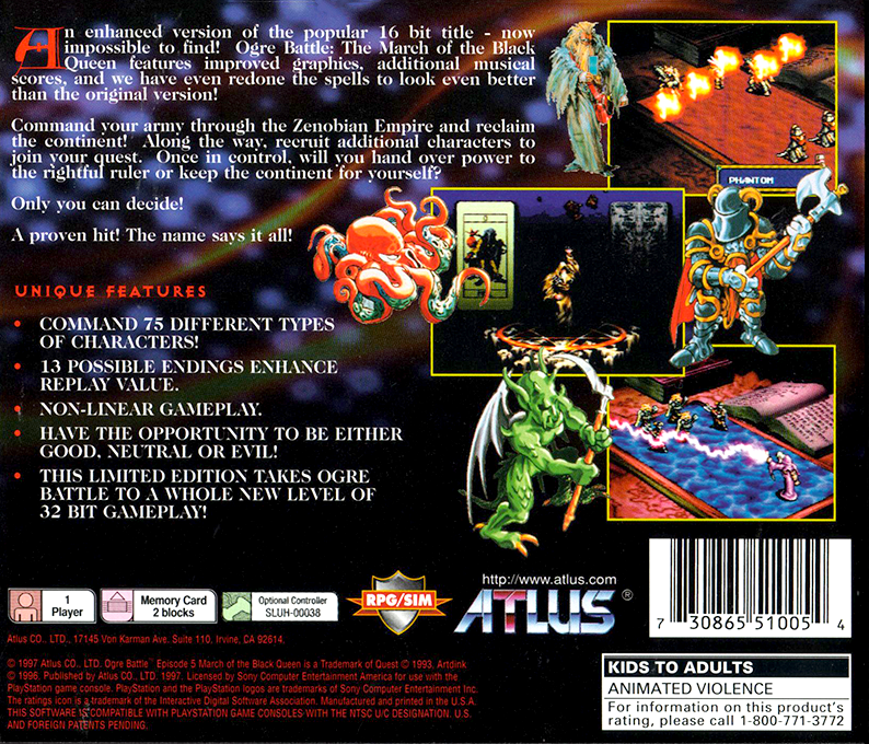 Ogre Battle - The March Of The Black Queen — box-2D-back (US)