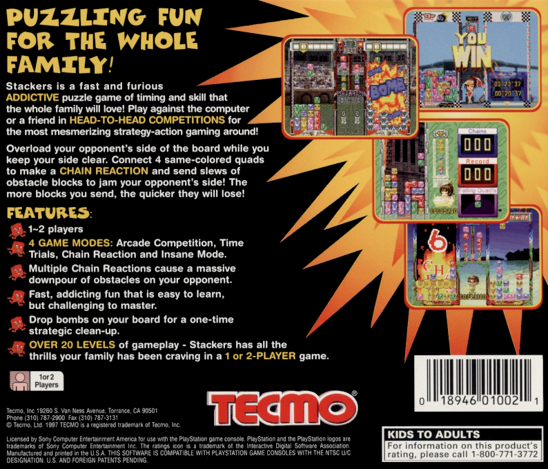 Tecmo Stackers — box-2D-back (US)