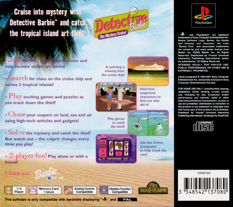 Detective Barbie The Mystery Cruise — box-2D-back (EU)