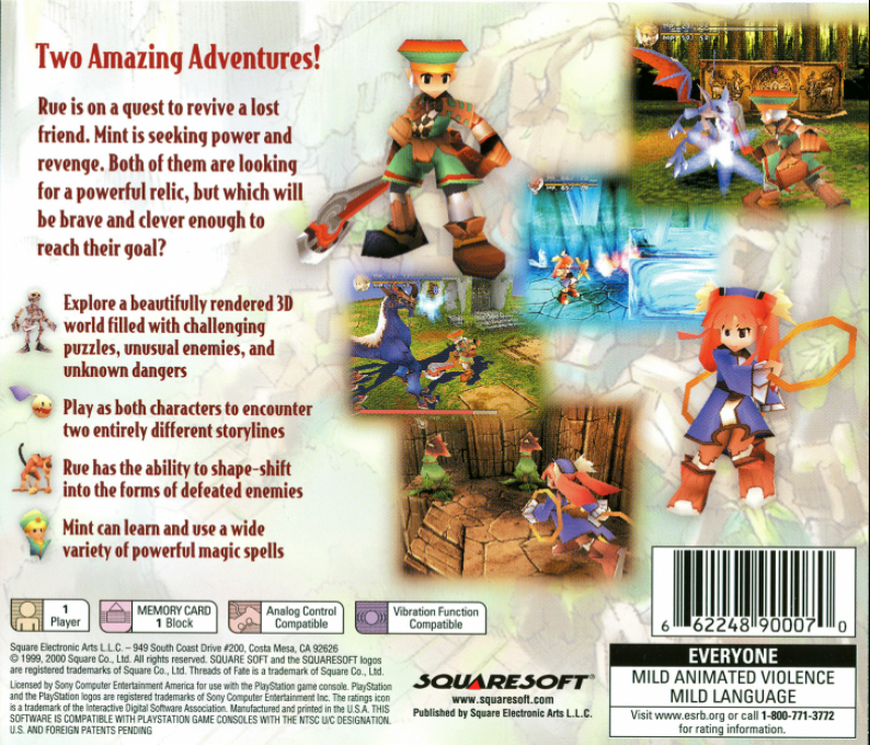 Threads Of Fate — box-2D-back (US)