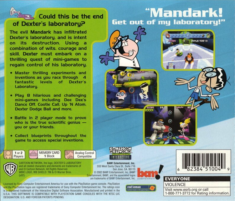 Dexter's Laboratory - Mandark's Lab ? — box-2D-back (US)