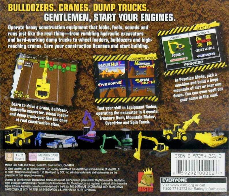 Dirt Jockey - Heavy Equipment Operator — box-2D-back (US)