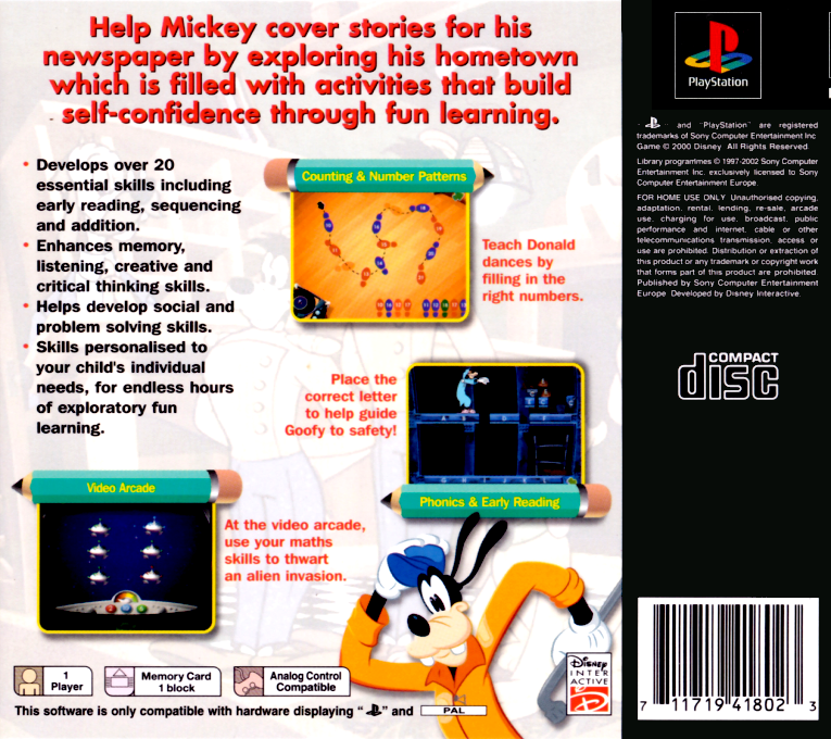 Disney Learning - Mickey — box-2D-back (EU)