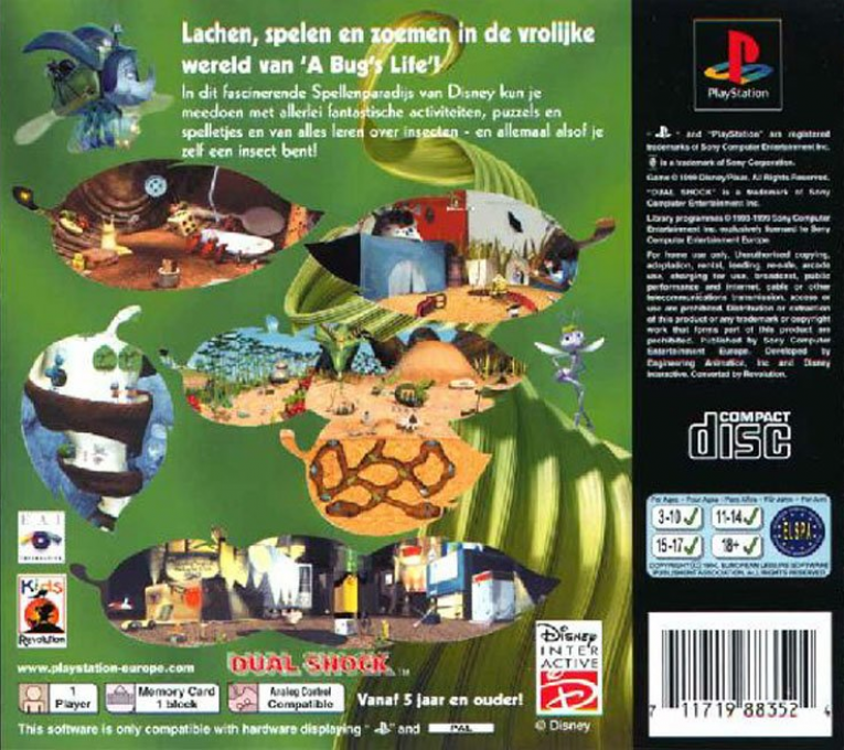 Disney / Pixar - A Bug's Life - Activity Center — box-2D-back (DE)