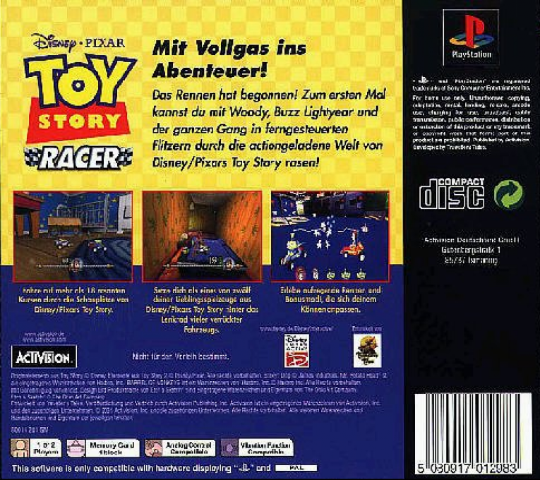 Disney/pixar's Toy Story Racer — box-2D-back (DE)