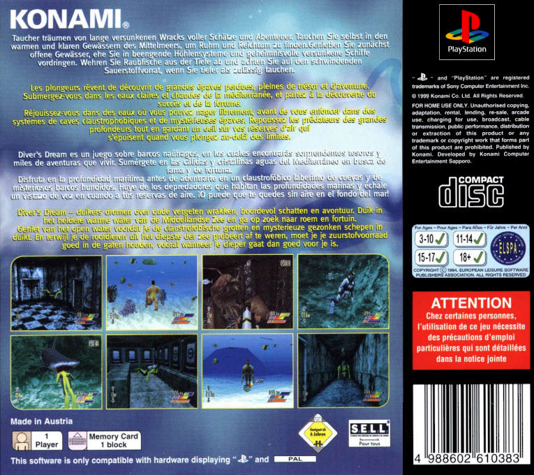 Diver's Dream — box-2D-back (EU)