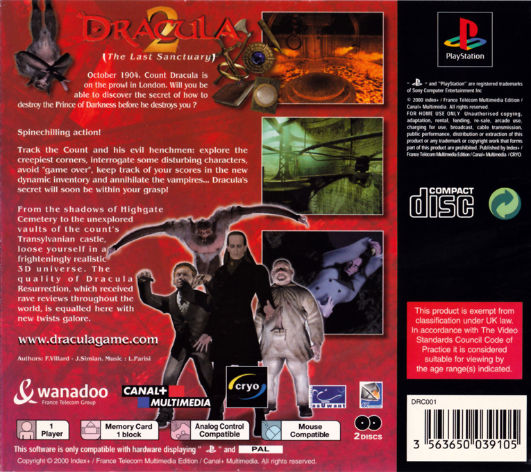 Dracula - The Last Sanctuary — box-2D-back (EU)
