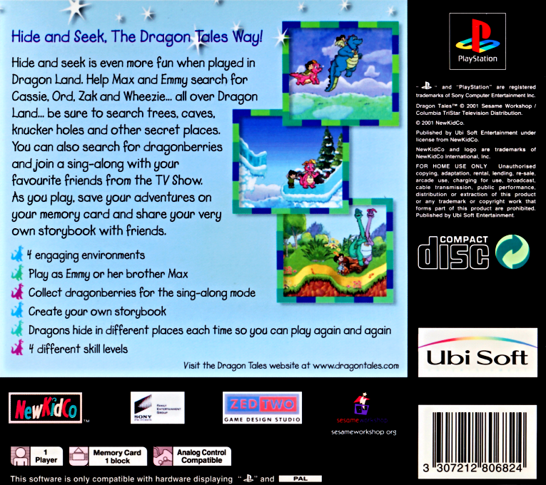 Dragon Tales - Dragonseek — box-2D-back (EU)