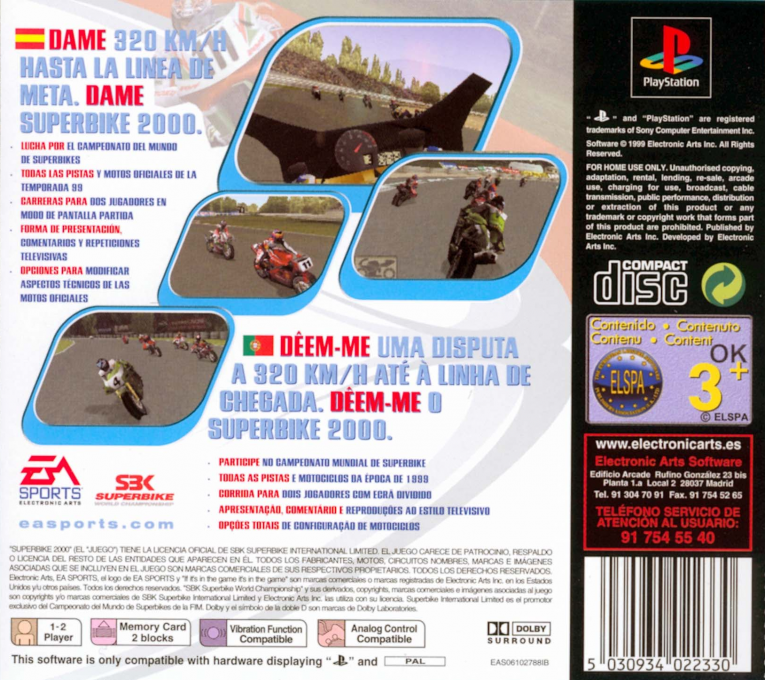 Superbike 2000 — box-2D-back (SP)