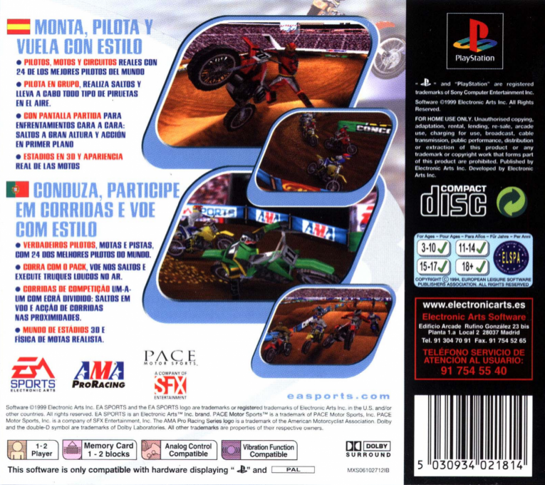 Supercross 2000 — box-2D-back (SP)