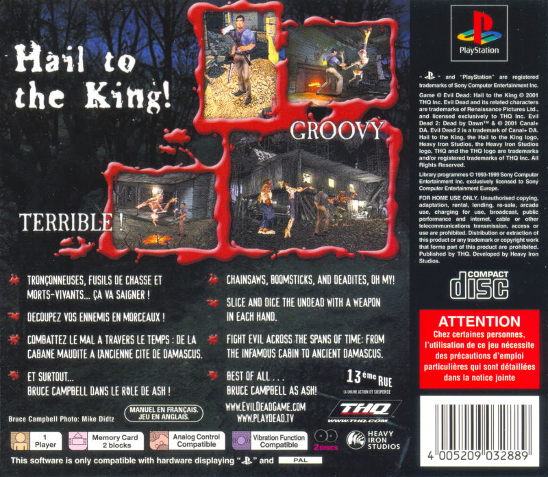 Evil Dead - Hail To The King — box-2D-back (EU)