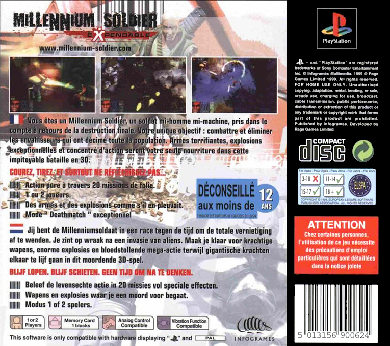 Millennium Soldier Expendable — box-2D-back (EU)