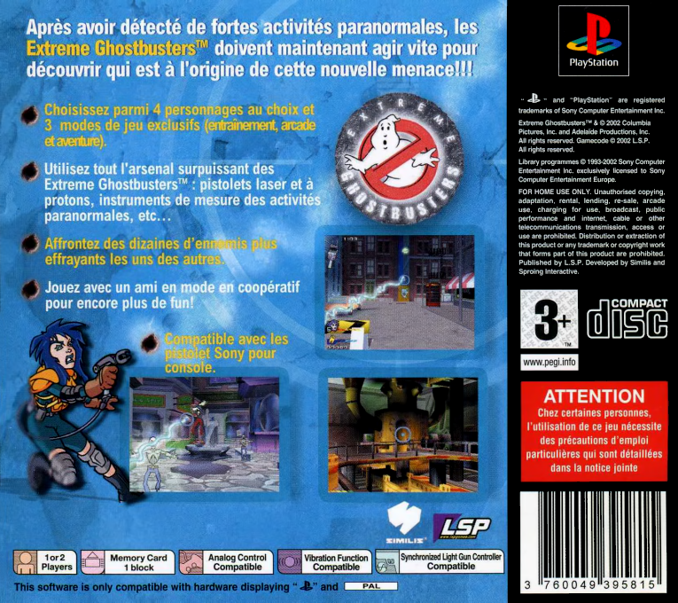 Extreme Ghostbusters - The Ultimate Invasion — box-2D-back (FR)