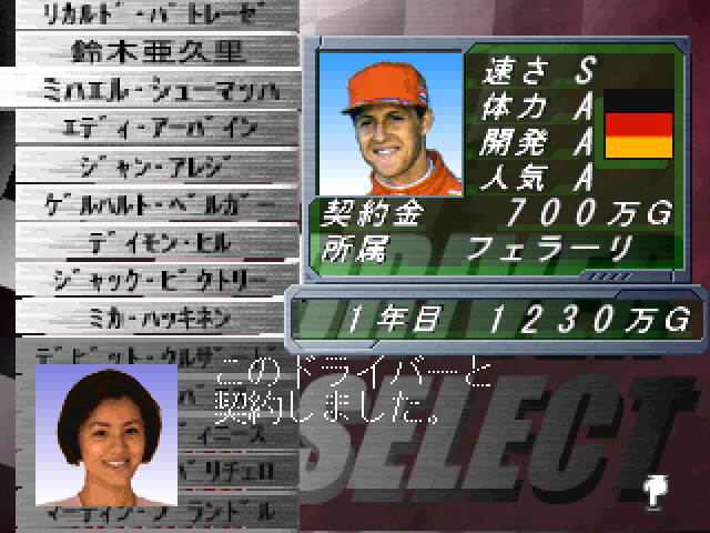 F-1 Grand Prix 1996 - Team Unei Simulation — ss (JP)