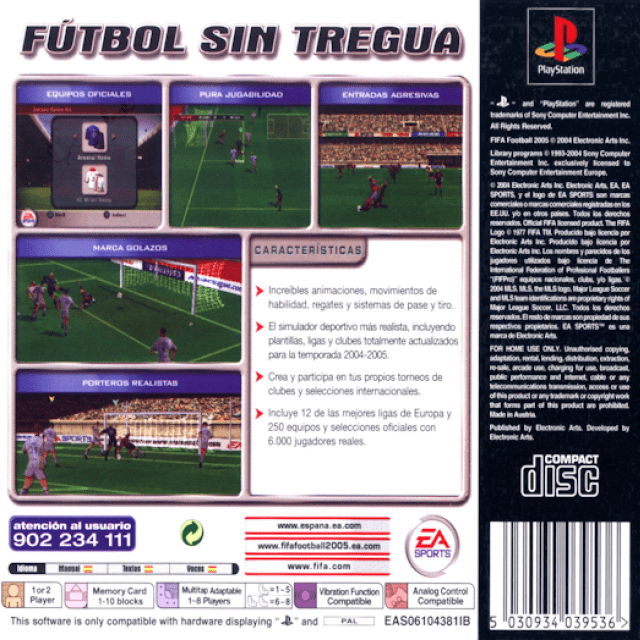 FIFA Football 2005 — box-2D-back (SP)