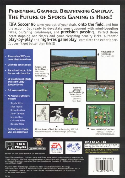 FIFA Soccer 96 — box-2D-back (AME)
