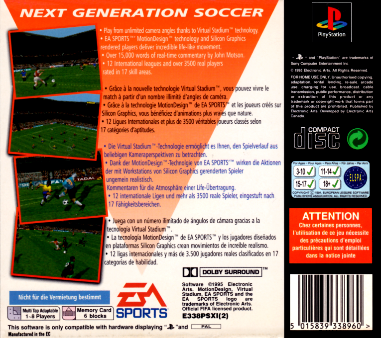 FIFA Soccer 96 — box-2D-back (EU)