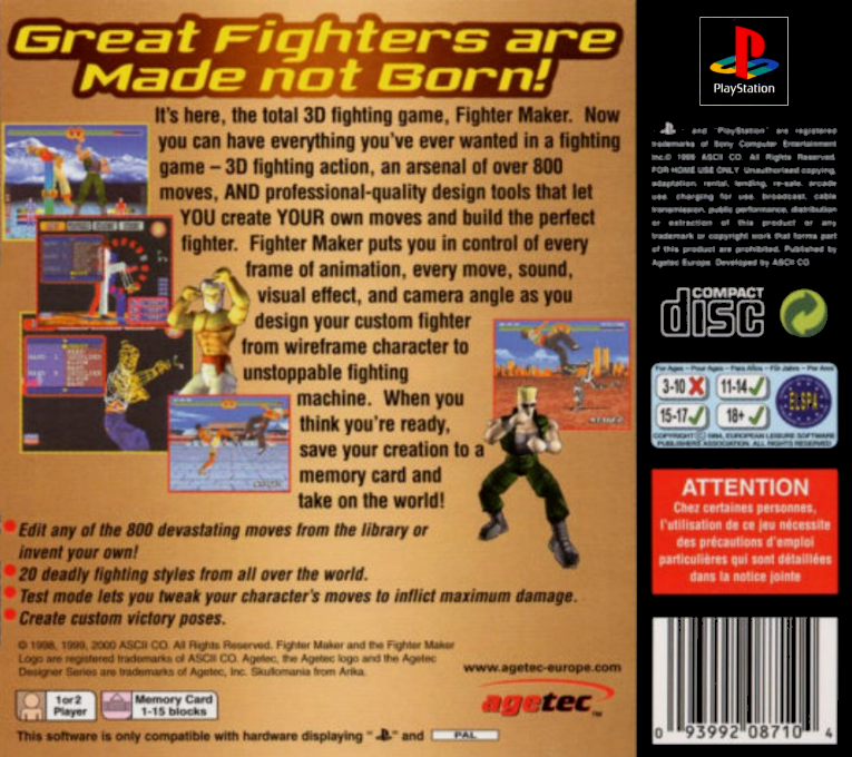 Fighter Maker — box-2D-back (EU)
