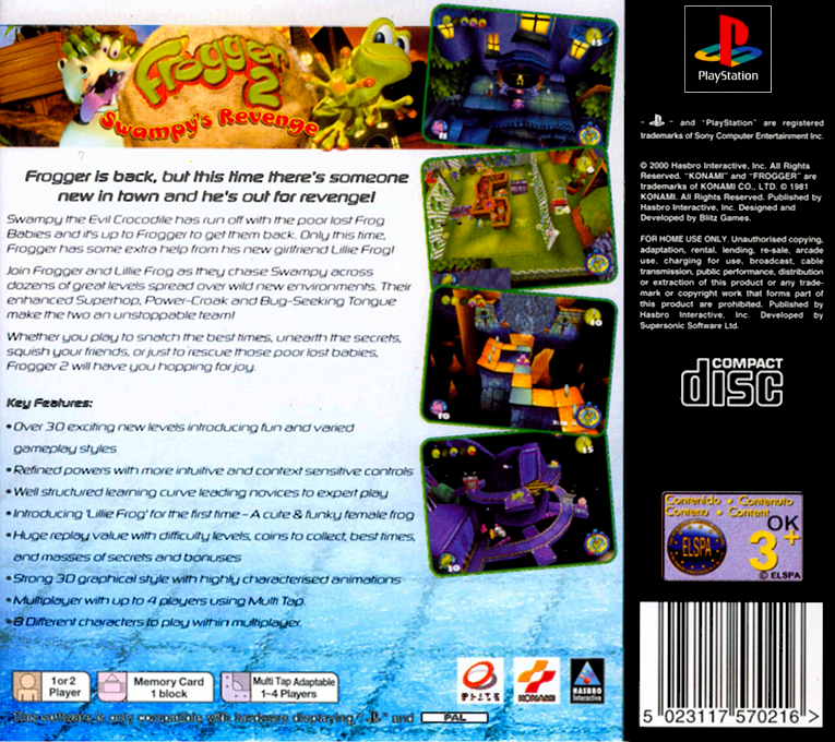 Frogger 2 - Swampy's Revenge — box-2D-back (EU)