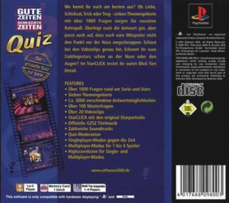 Gute Zeiten Schlechte Zeiten Quiz — box-2D-back (DE)