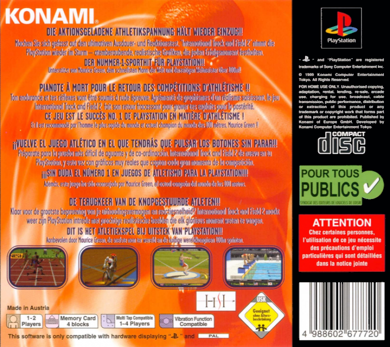 International Track And Field 2 — box-2D-back (EU)