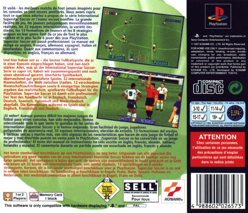 International Superstar Soccer Pro — box-2D-back (EU)