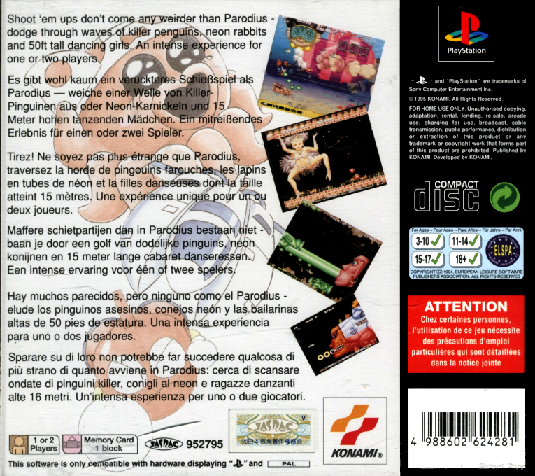 Parodius — box-2D-back (EU)