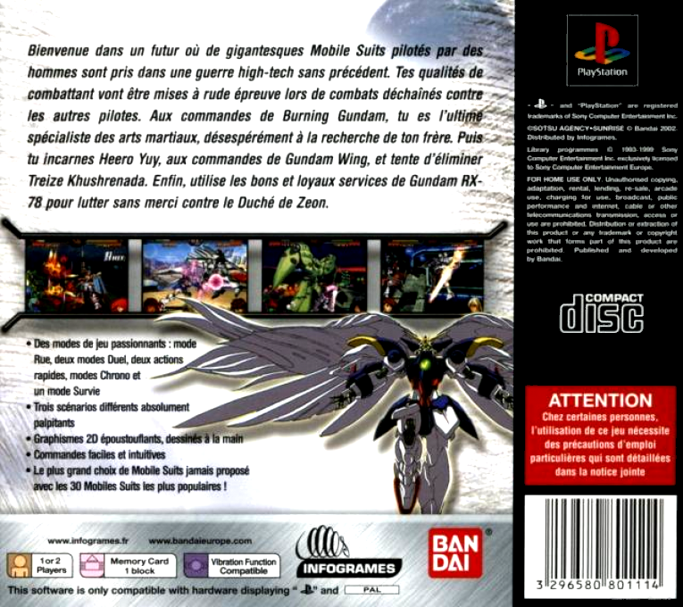Gundam Battle Assault 2 — box-2D-back (FR)