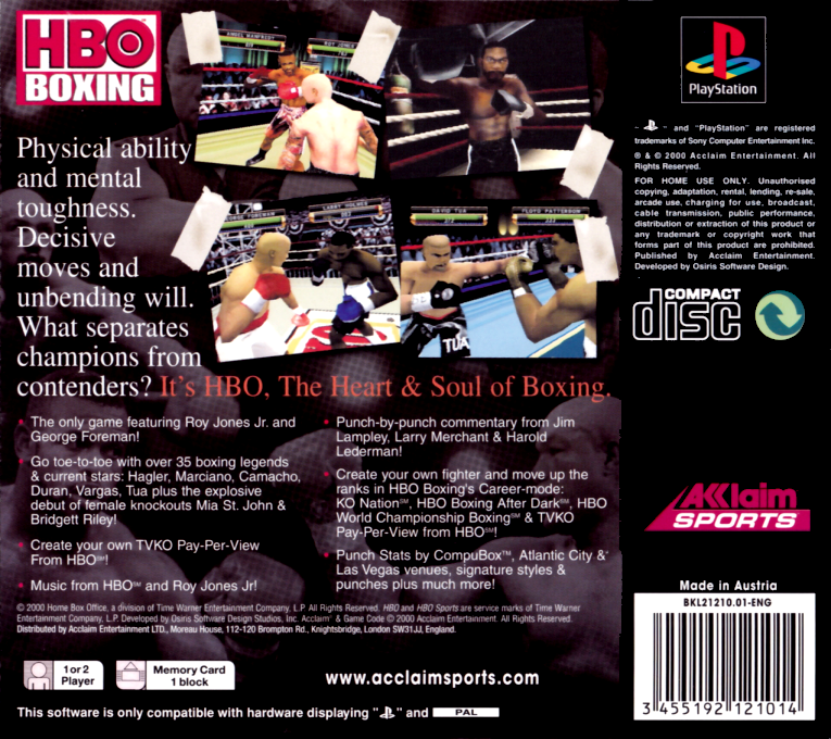 Hbo Boxing — box-2D-back (EU)