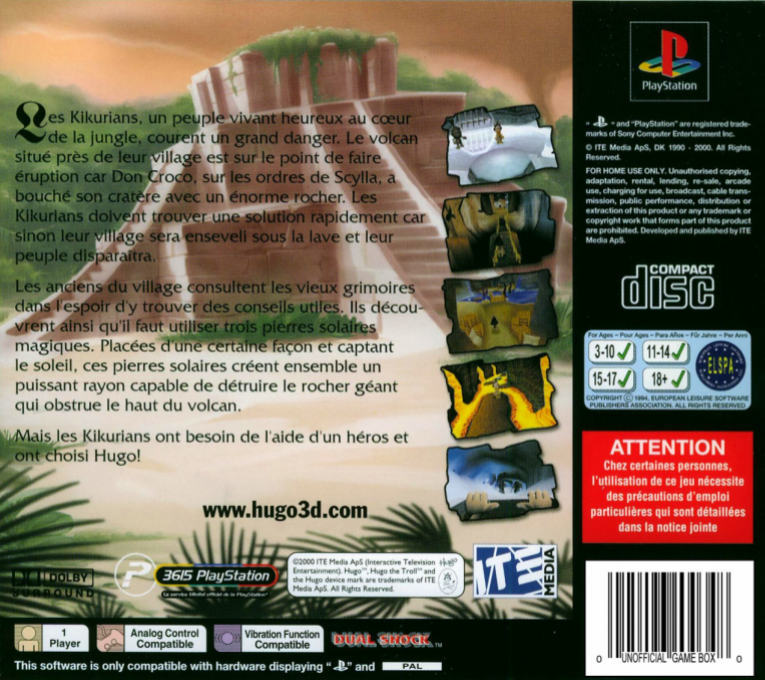 Hugo - The Quest For The Sunstones — box-2D-back (FR)