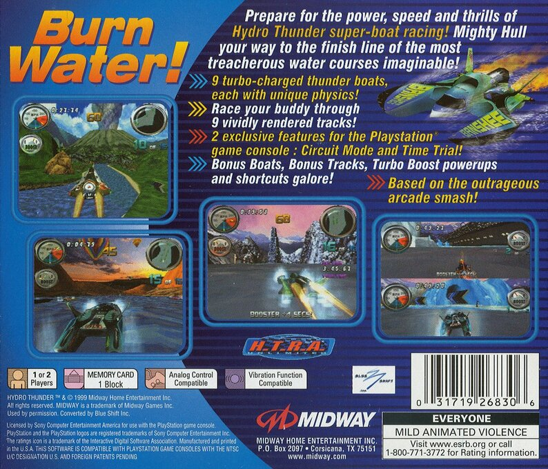 Hydro Thunder — box-2D-back (US)