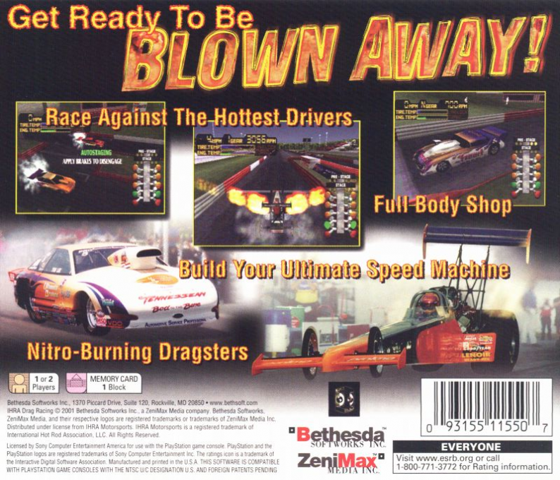 Ihra Motorsports Drag Racing — box-2D-back (US)