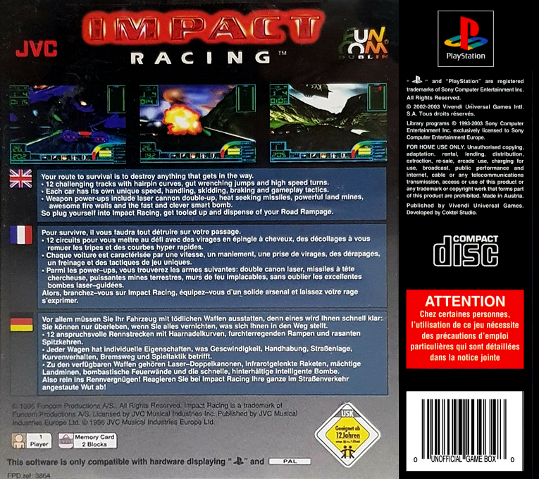Impact Racing — box-2D-back (EU)