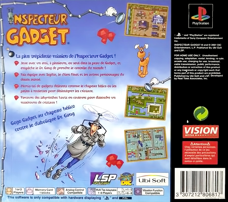 Inspector Gadget - Gadget's Crazy Maze — box-2D-back (FR)