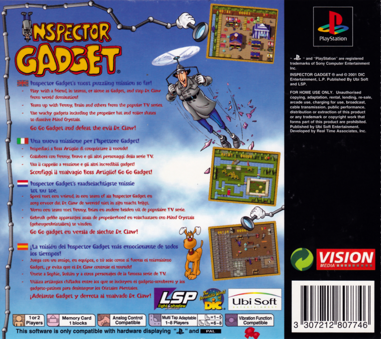 Inspector Gadget - Gadget's Crazy Maze — box-2D-back (EU)