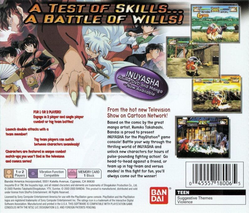 Inuyasha - A Feudal Fairy Tale — box-2D-back (US)