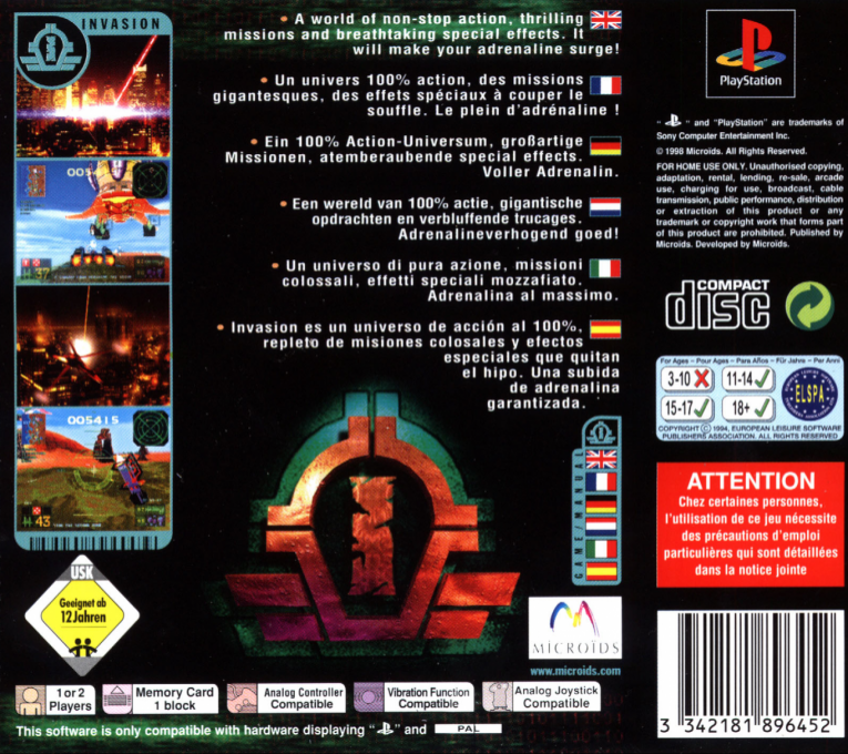 Invasion — box-2D-back (EU)