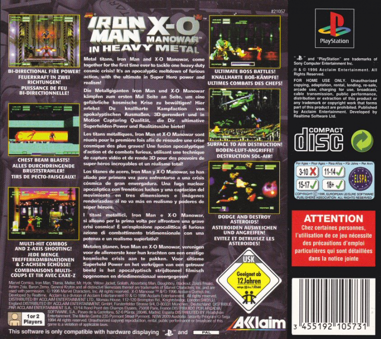 Iron Man And X-o Manowar In Heavy Metal — box-2D-back (EU)