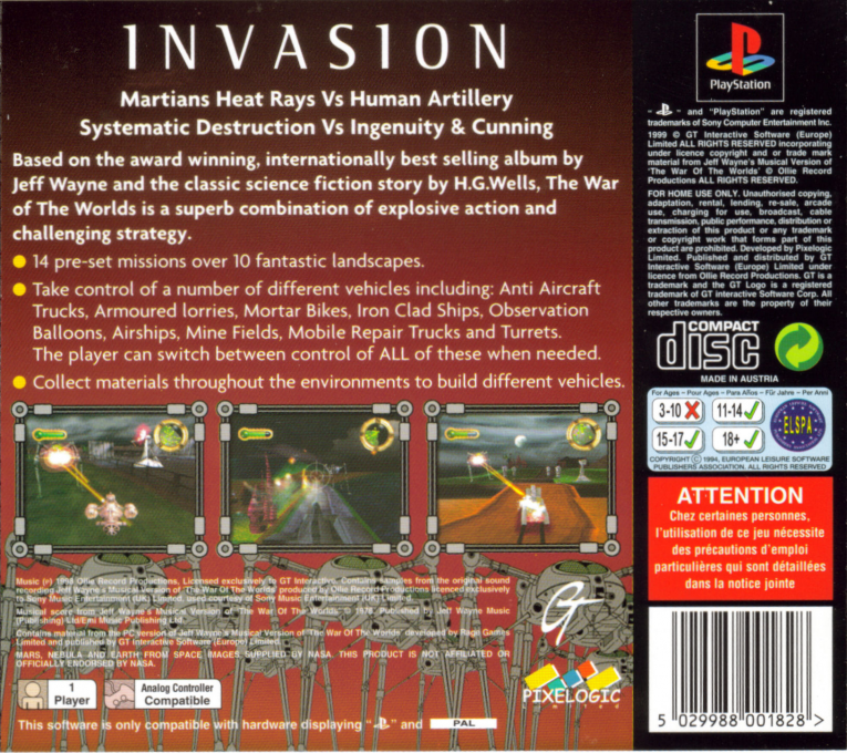 Jeff Wayne's The War Of The Worlds — box-2D-back (EU)