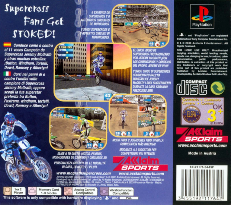 Jeremy Mcgrath Supercross 2000 — box-2D-back (EU)