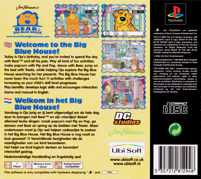 Jim Henson's Bear In The Big Blue House — box-2D-back (EU)