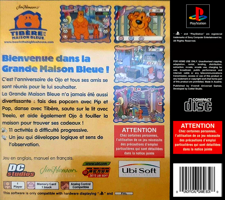 Jim Henson's Bear In The Big Blue House — box-2D-back (FR)