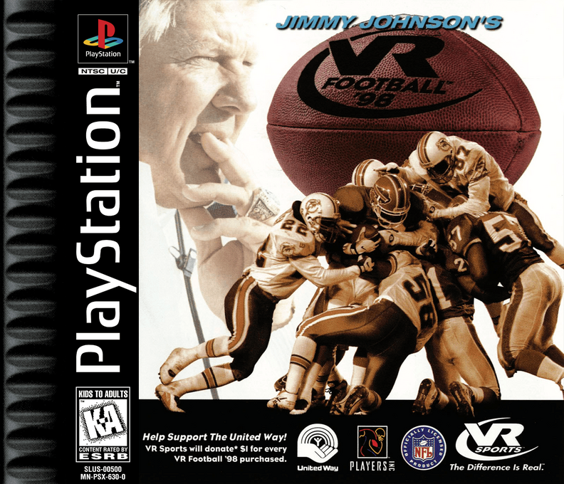 Jimmy Johnson's Vr Football '98 box art