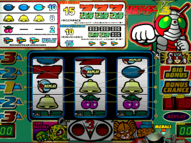 Jissen Pachi-slot Hisshouhou! Single - Kamen Rider V3 — ss (JP)