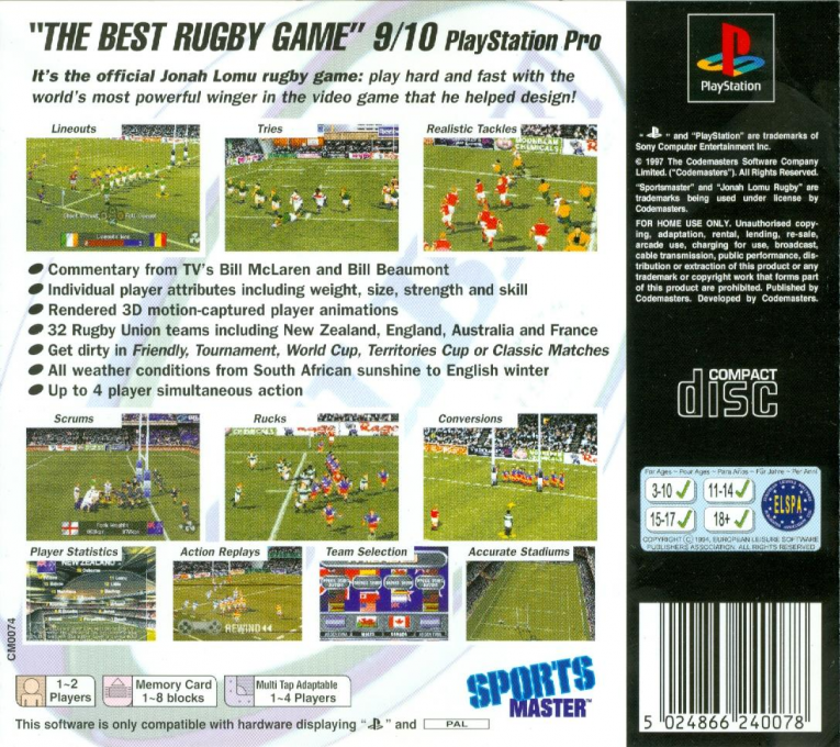 Jonah Lomu Rugby — box-2D-back (EU)
