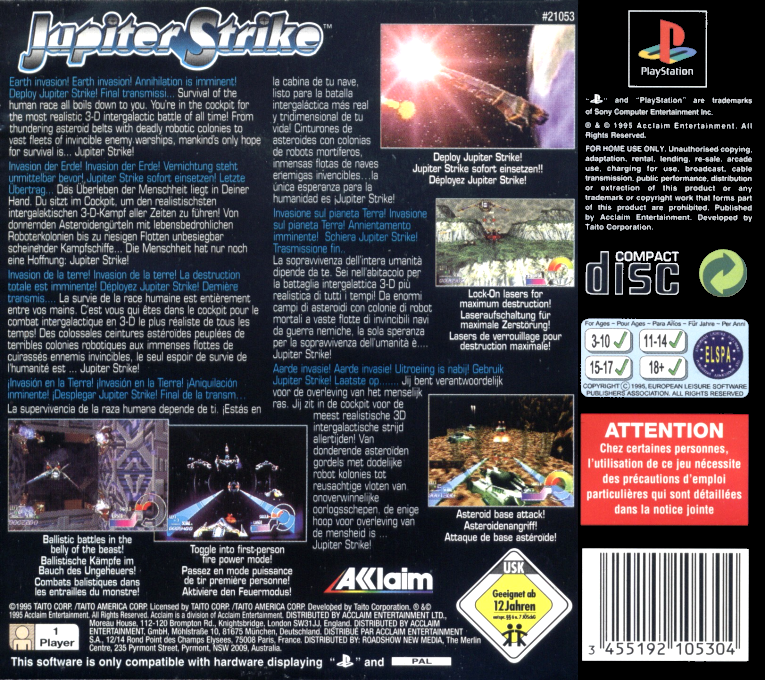 Jupiter Strike — box-2D-back (EU)